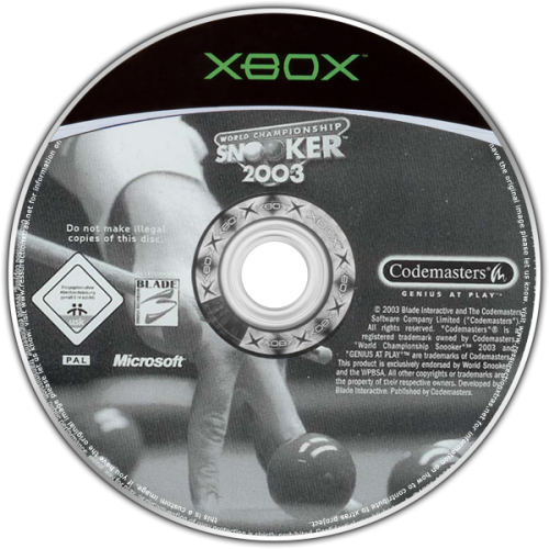 World Championship Snooker 2003 (Europe) Game Disc